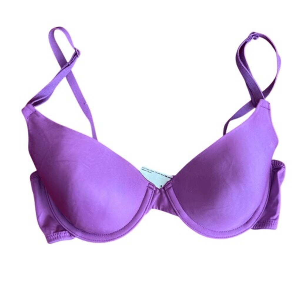 Maidenform Purple Underwire T-Shirt‎ Bra 32C Adjustable Straps 07959